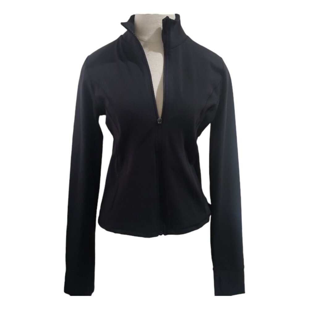 CT1833 90 Degrees Ladies Black Athletic Zip Front Jacket M